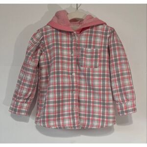 Buffalo David Bitton Pink And Gray Plaid Flannel Jacket   Size 3T